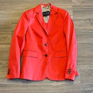 Etro Vibrant Red Jacket with Patterned Lining
